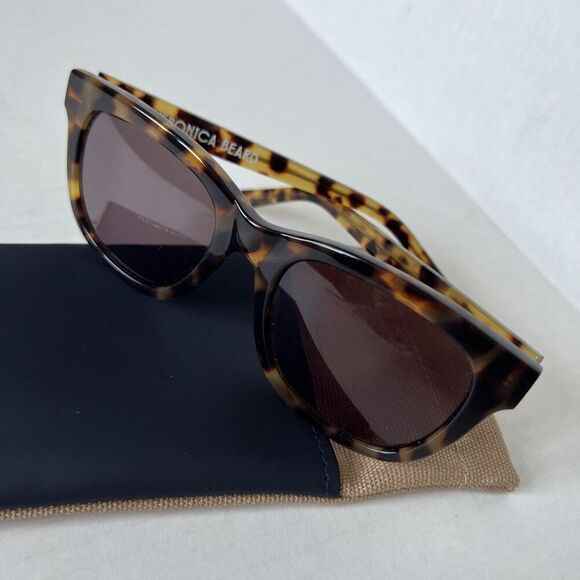 Veronica Beard Jane Square Frame Sunglasses Tortoise NWB main image 10